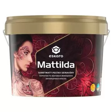 Краска интерьерная Eskaro Mattilda Бархатисто-матовая моющаяся База A 2,85 л