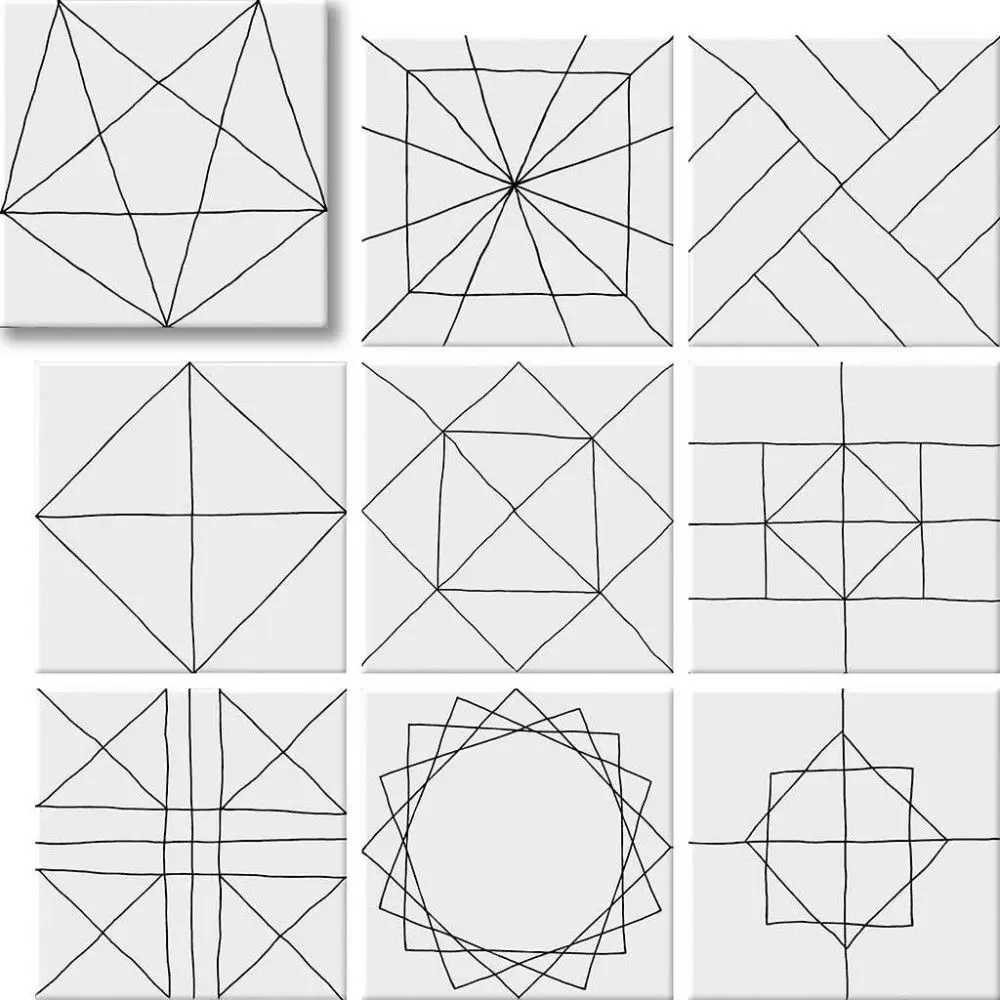 Керамогранит Geotiles Geomix Pawn 40 видов рисунка 22.3x22.3
