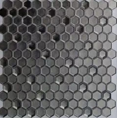 Мозаика Caramelle Mosaic Alchimia Argento grani hexagon 23x13x6