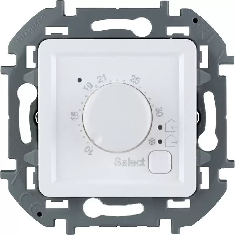 Термостат Legrand INSPIRIA Белый с внешним датчиком для тёплых полов 673810