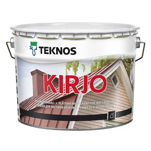 Краска специальная Teknos Kirjo для крыш PM3 9 л
