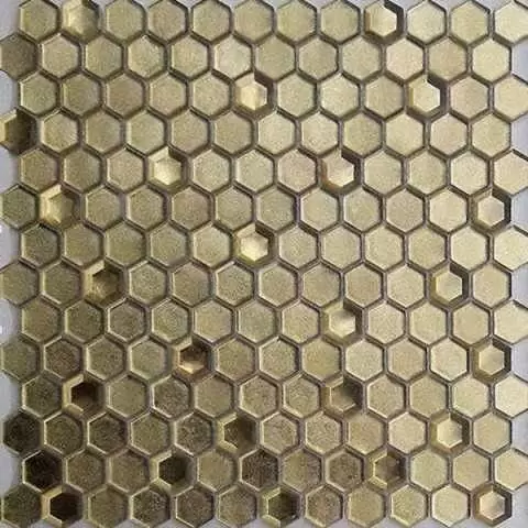 Мозаика Caramelle Mosaic Alchimia Aureo grani hexagon 23x13x6