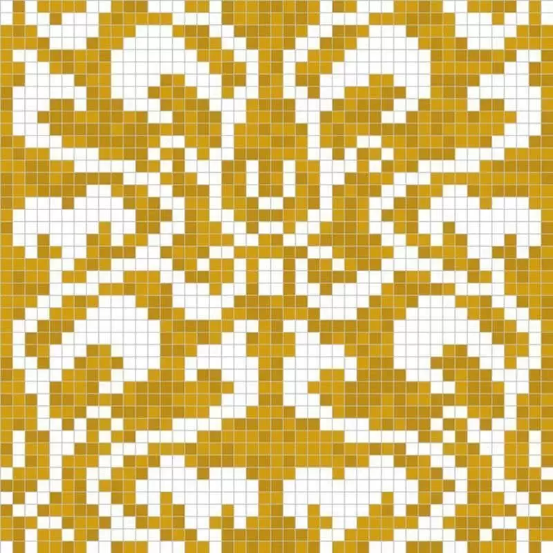 Мозаика Alma Панно 20 D-03 GM YellowampWhite A