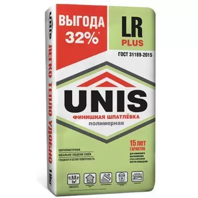Шпатлевка полимерная Юнис LR Plus 18 кг