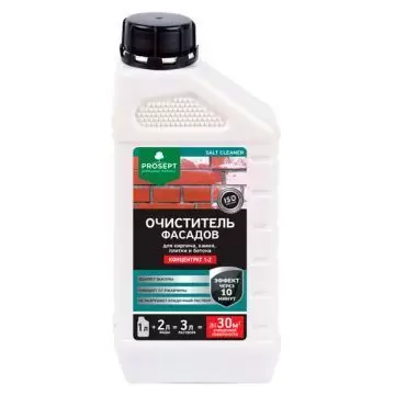 Очиститель фасадов (смывка высолов) Prosept 1:2 концентрат Salt Cleaner 1 л