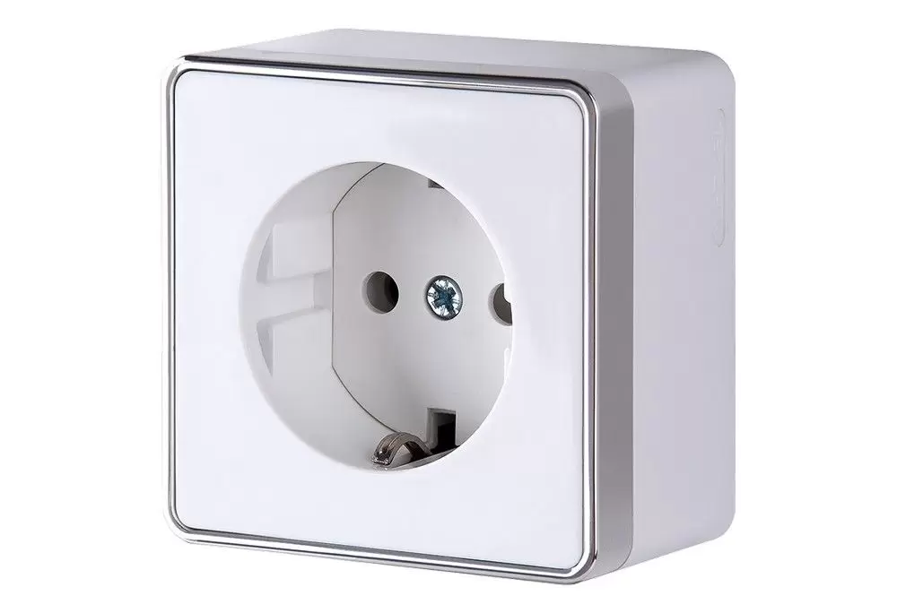 Розетка Werkel Gallant WL15-02-01 с заземлением(белая)