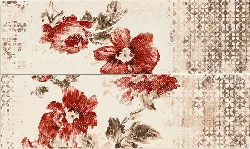 Декор настенный Marazzi Italy Chroma Flower Ivory-Coral dec.