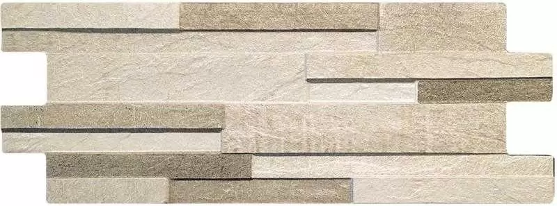 Мозаика Brennero Concrete Muretto Beige fondo mosaico a incastro