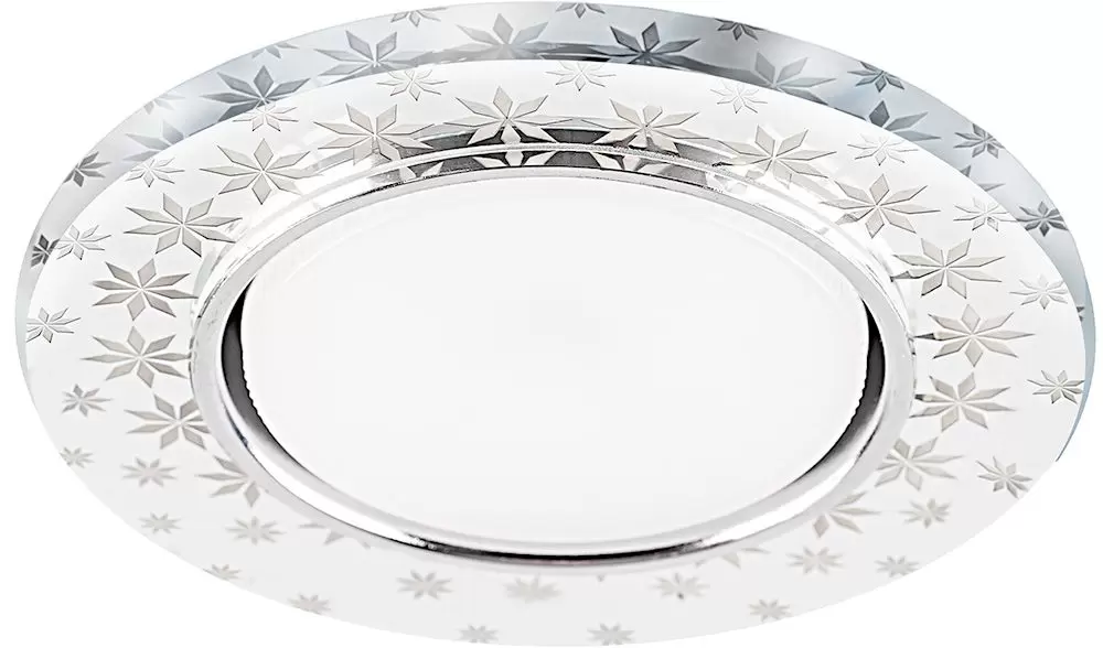 Светильник встраиваемый Feron CD4030 с белой LED подсветкой GX53 прозрачный