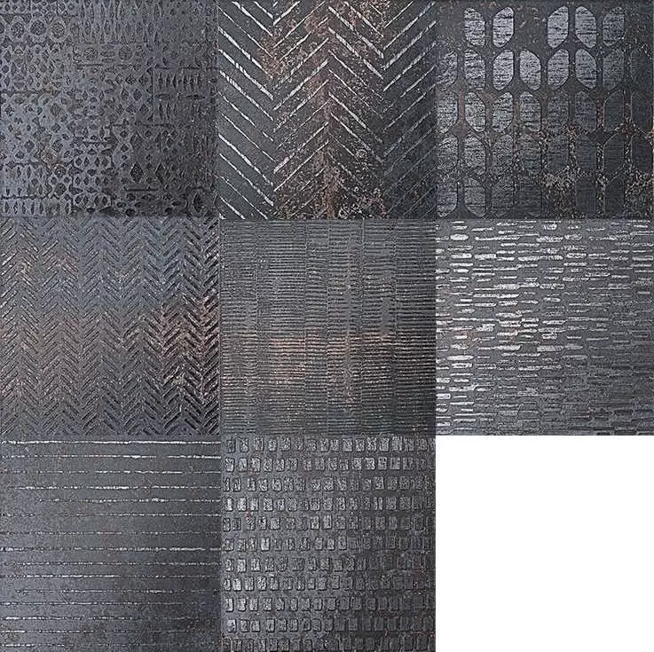 Керамогранит Serenissima Costruire Lamiera Mix Nero 25