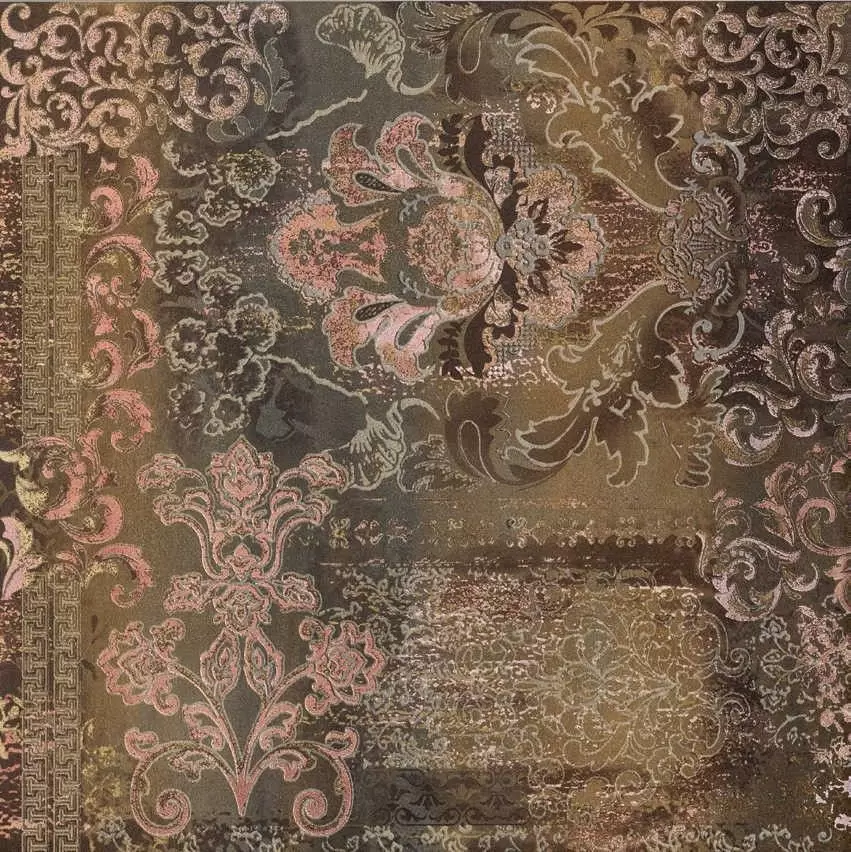 Декор керамогранит Ascot Steelwalk Сд015 Rust Inserto Silk Ret