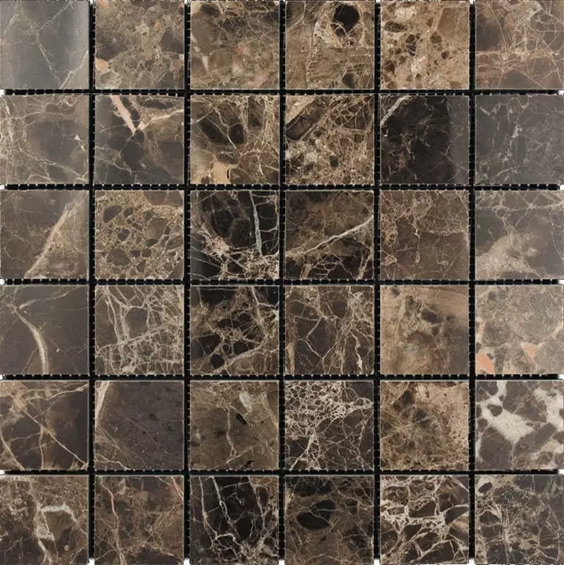 Мозаика Natural Mosaic Adriatica M022-48P Emperador Dark