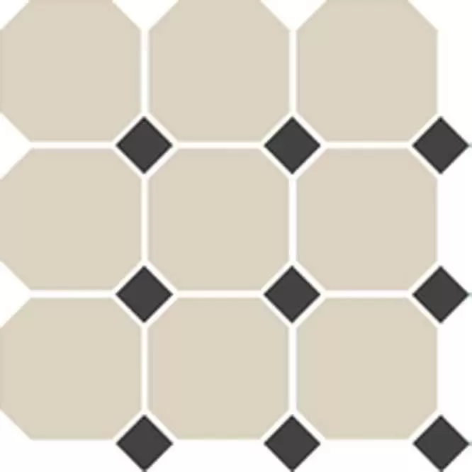 Керамогранит Top Cer Octagon 4416 Oct14-1ch White Octagon 16Black Dots 14