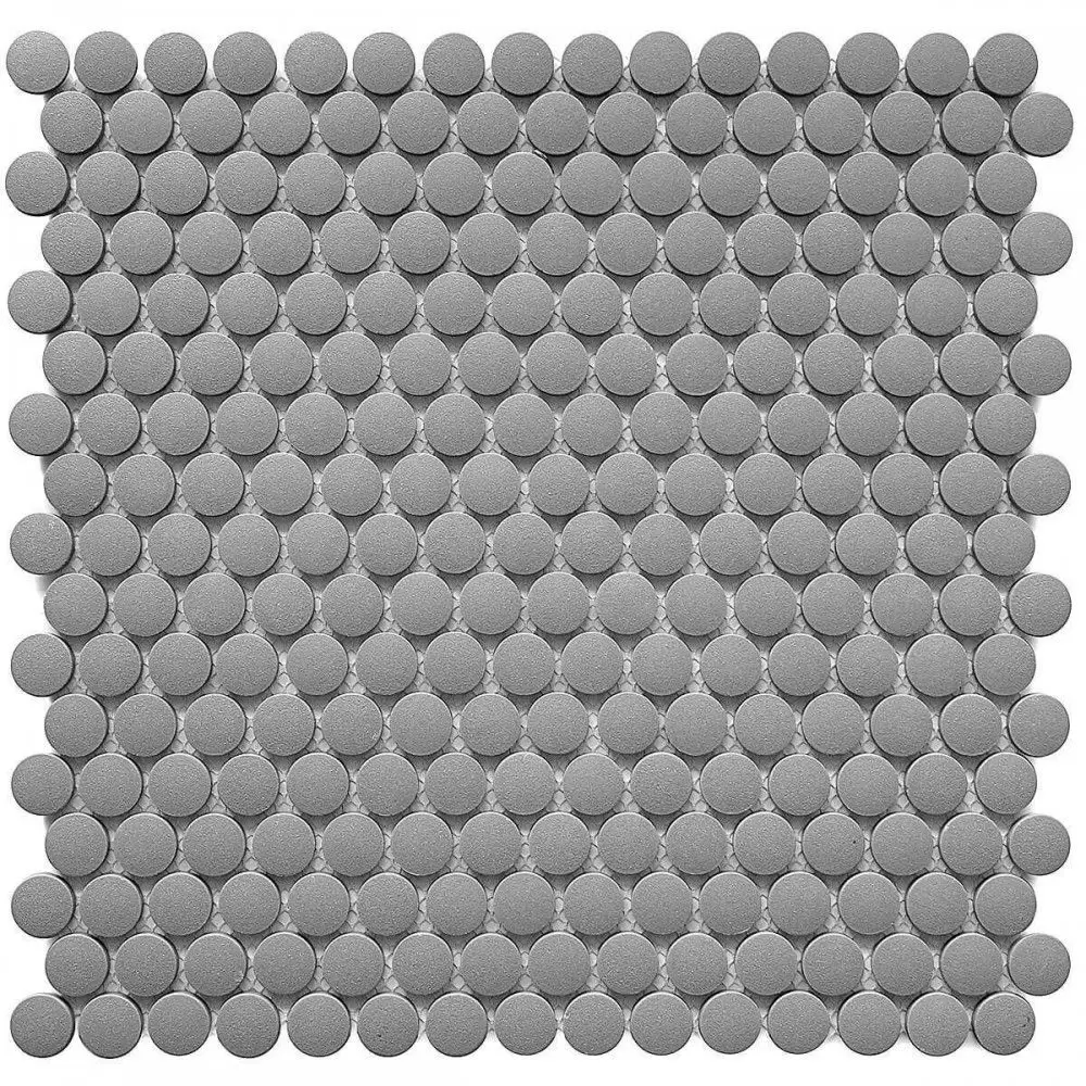 Мозаика Starmosaic Керамическая Penny Round Dark Grey Antislip