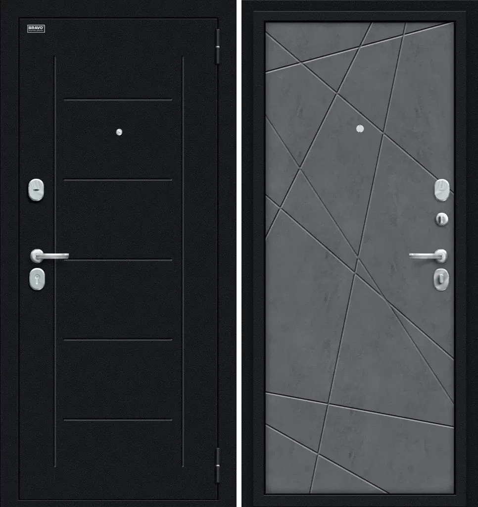 Стальная входная дверь «Граффити-5» Букле черное/Slate Art