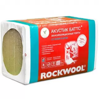 Базальтовая вата Rockwool Акустик Баттс 1000х600х100 мм 3кв.м Роквол