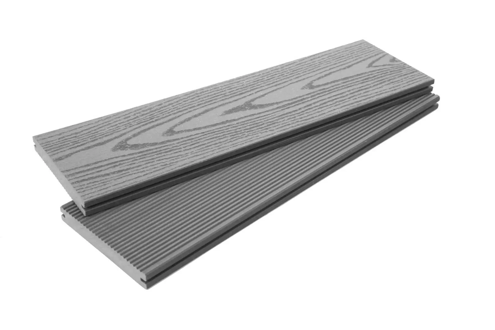 Террасная доска ДПК ECODECKING Tehno полнотелая Серый