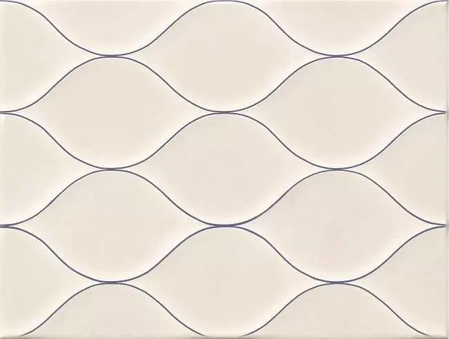Плитка настенная Golden Tile Изольда Dec. Светло-бежевый контур рельеф