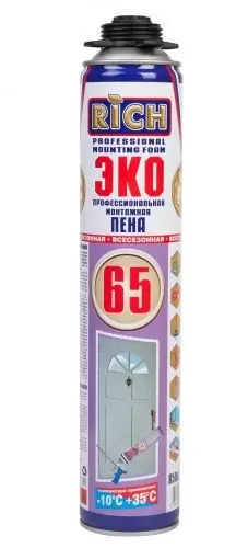 Монтажная пена Rich 65, профессиональная, 850 мл