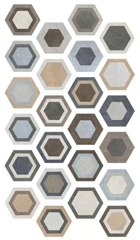 Керамогранит ITT Ceramic Tripoli Hexa Mix 24 вариаций