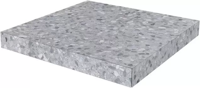 Плитка из керамогранита SG632600R/GCA Терраццо серый Ступень угловая 33x33