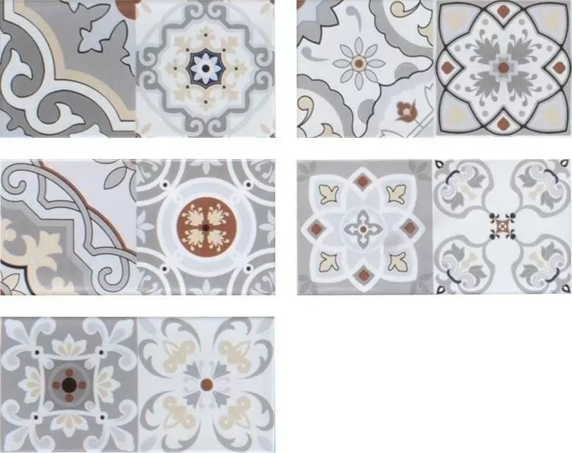 Плитка настенная Fabresa Ceramics Artisan Baza Blanco Decor Mix