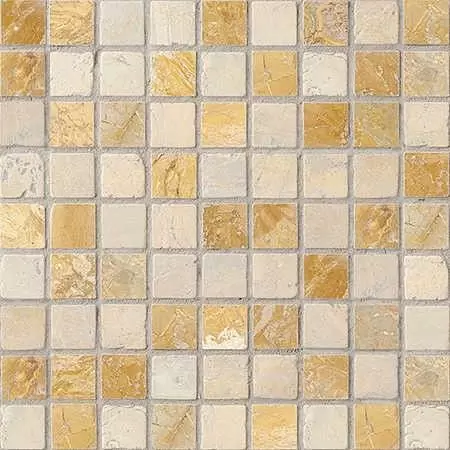 Мозаика Colori Viva Travertino Mos.Nat.Polished Golden Travertin 2.5x2.5