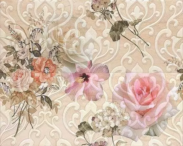 Панно настенное Sanchis Agora Decor vintage marfil Панно из 2-х плиток 40x50