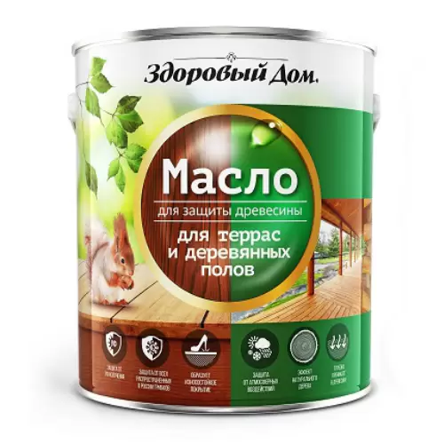 Масло для террас и деревянных полов Здоровый Дом 0,75л Палисандр