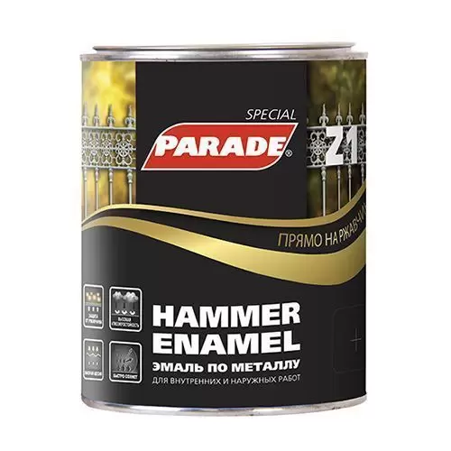 Грунт-эмаль Parade Hammer Enamel Z1 молотковый серебристо-серый 0,45 л
