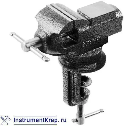 Тиски мини ЗУБР 60мм на струбцине