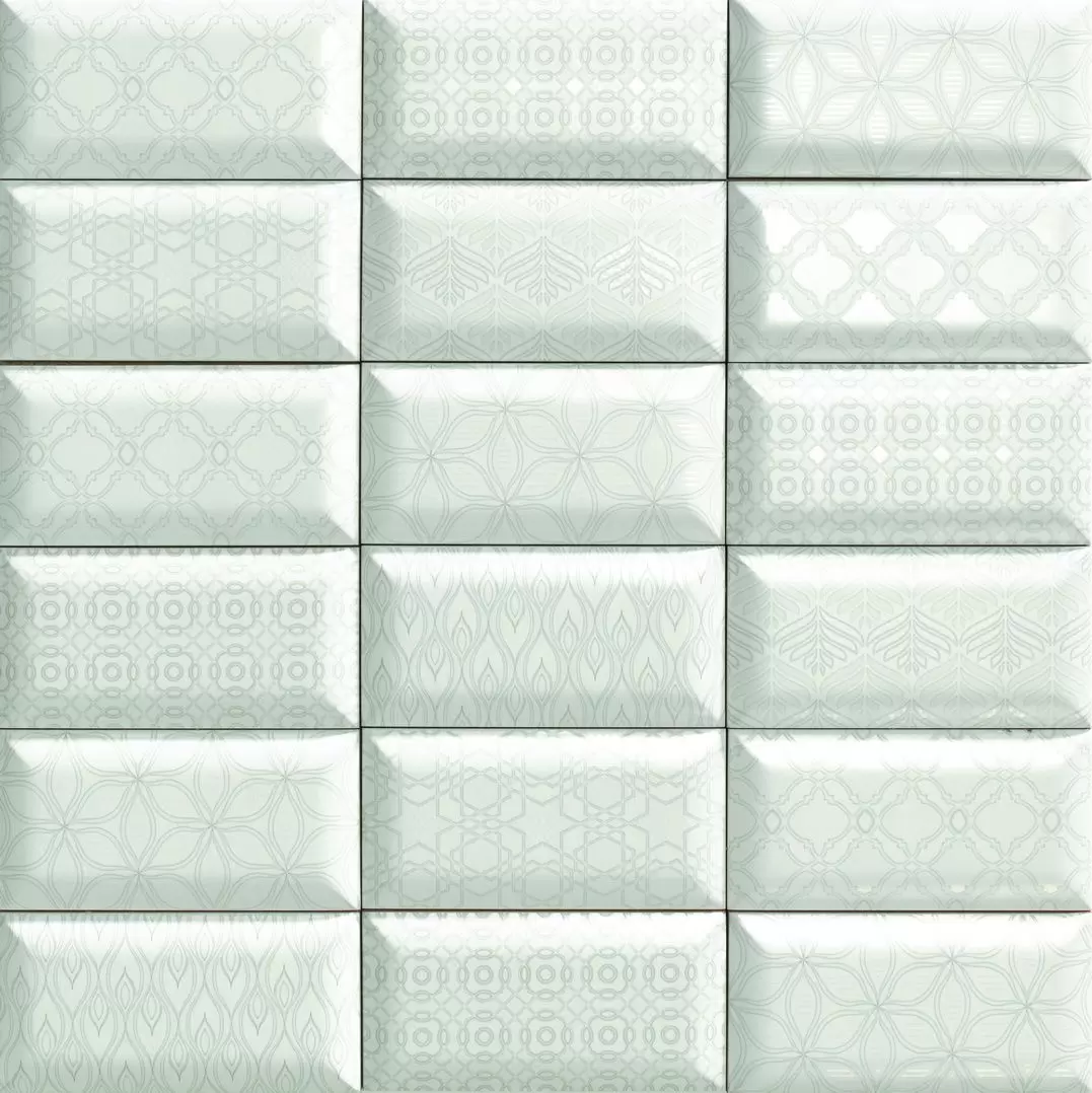 Керамическая плитка BUMPY LUXOR WHITE для стен 10x20
