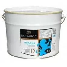 Полуматовая износостойкая полиакриловая краска для стен Командор Барбадос база А 9 л