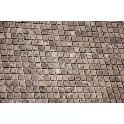 Мозаика LeeDo - Pietrine Emperador Dark матовая 30,5x30,5х0,4 см (чип 15x15x4 мм) (Emperador Dark MAT 15x15x4)