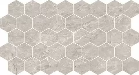 Мозаика Caramelle Mosaic Marble Nuvola grigio гексагон