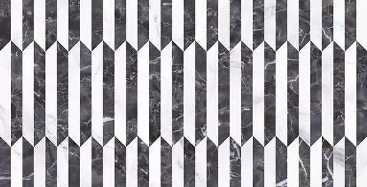 Плитка настенная Gaya Fores Statuario Blanco Deco Abadia Negro