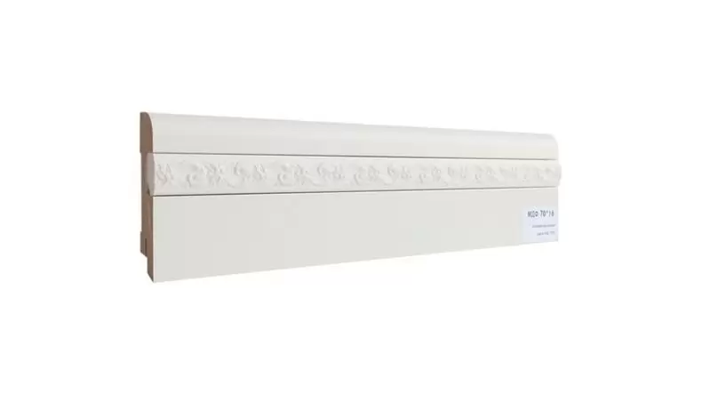Плинтус МДФ Finitura Decor под покраску 80х16х2440 гладкий