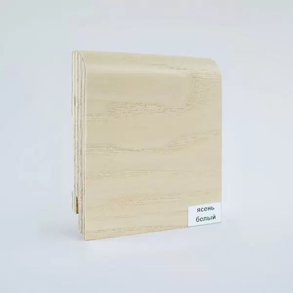 Плинтус шпонированный Finitura Decor 120x15x2400 мм Ясень белый
