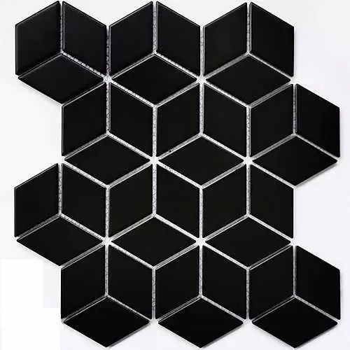 Мозаика Bonaparte Керамическая мозаика Landa Black matt 26.7x30.9