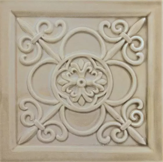 Керамическая плитка STUDIO ADST4030 RELIEVE VIZCAYA SILVER SANDS Декор 14,8x14,8