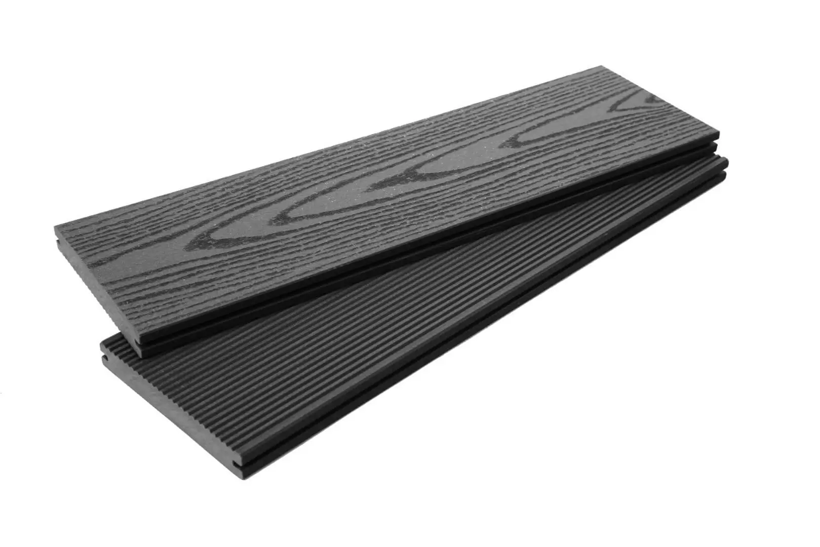 Террасная доска ДПК ECODECKING Tehno полнотелая Графит