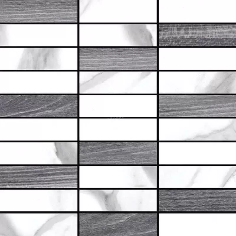 Мозаика Cerdomus Extremewhite St Fl Msc. Brick Mix Grey 30x30