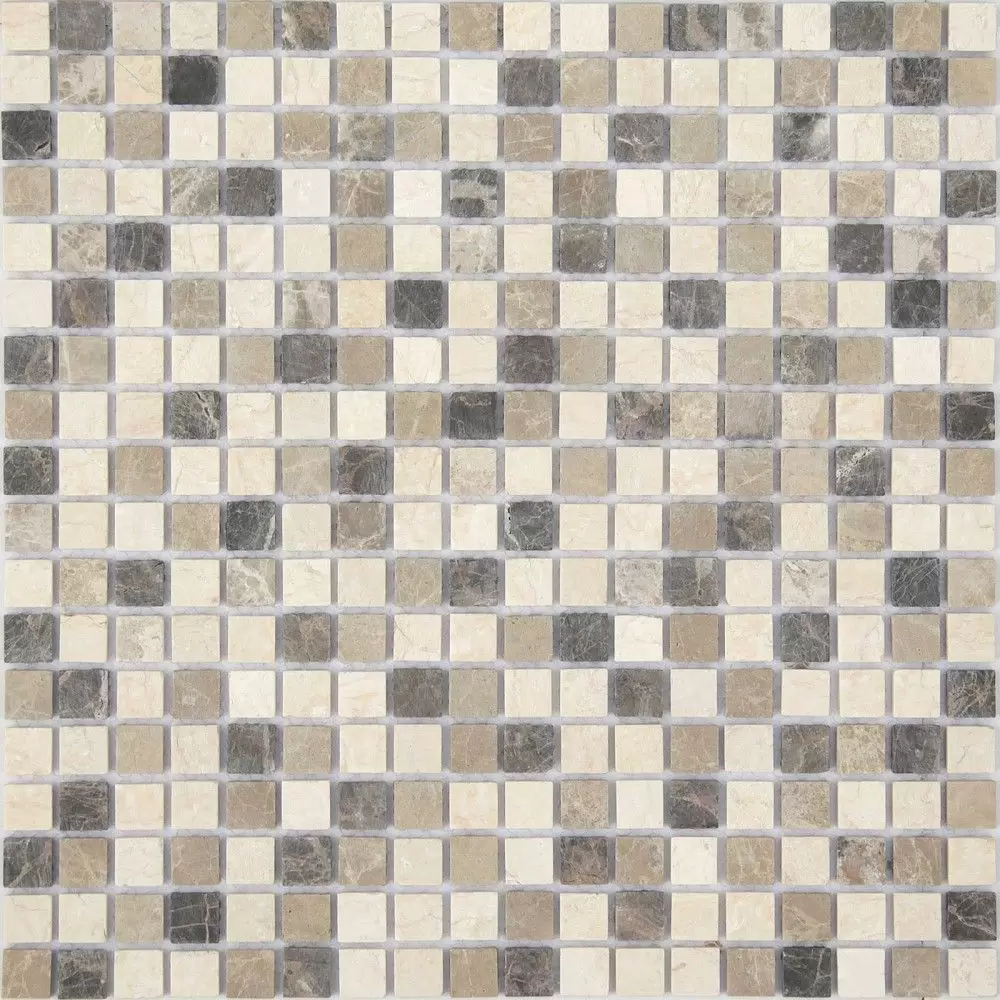 Мозаика Caramelle Mosaic Pietrine Pietra Mix 1 MAT 15x15 4 мм