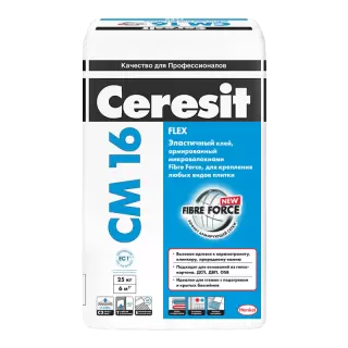 Клей для плитки Ceresit СМ16 25 кг эластичный Серезит