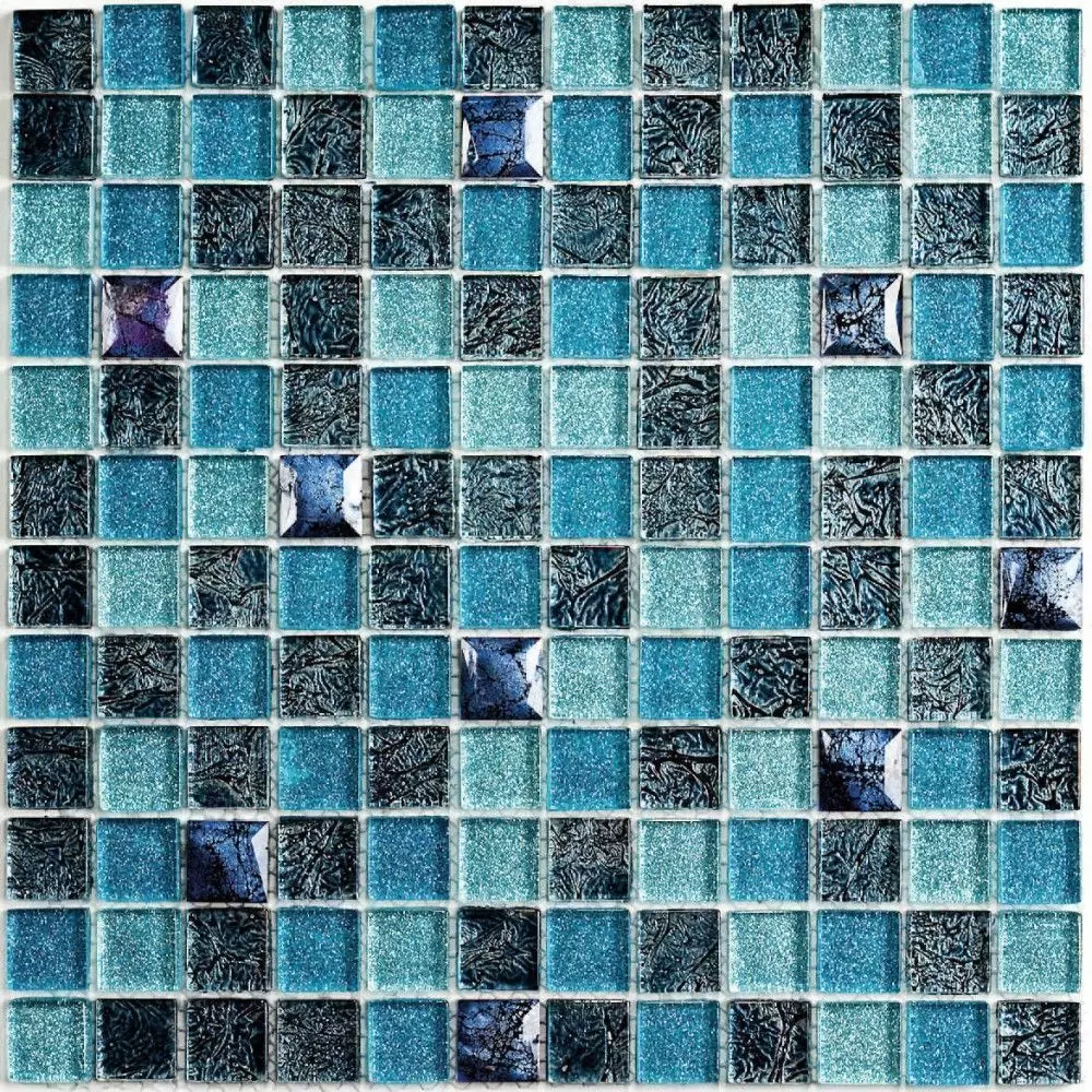 Мозаика Bonaparte Стеклянная Satin Blue