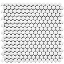 Мозаика Shapes Penny Round White Matt 30,9x31,5
