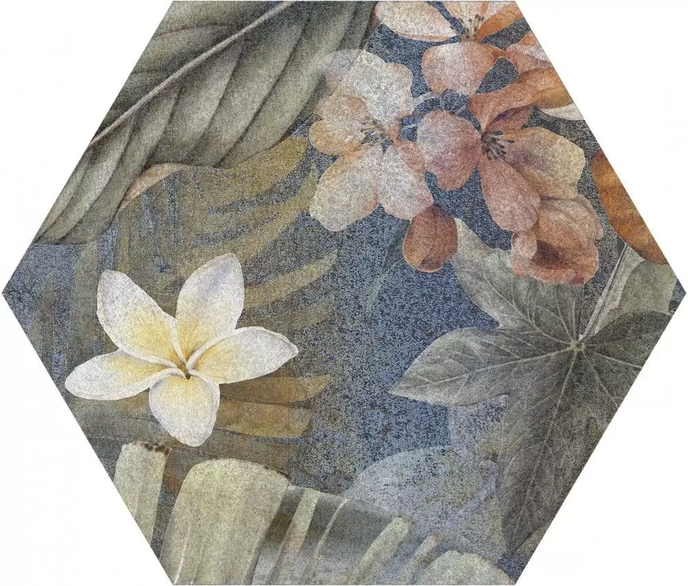Керамогранит ITT Ceramic Hibiscus Hexa Blue Matt Hexa