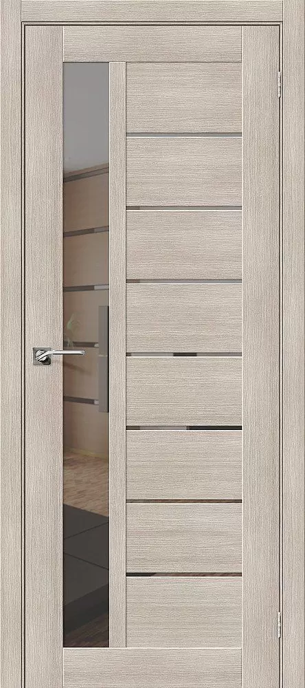 Дверь экошпон "Порта-27" Cappuccino Veralinga Mirox Grey