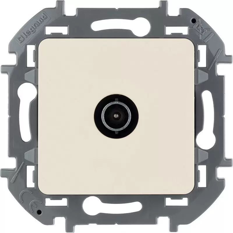 TV розетка Legrand INSPIRIA Слоновая кость проходная 14 дБ 5862 мГц 673861