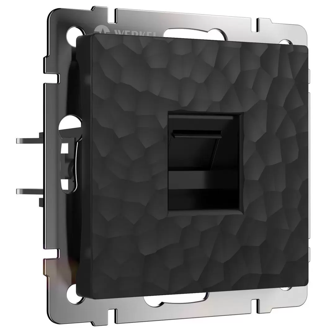 Розетка Werkel Ethernet RJ-45 (hammer черный) W1281008